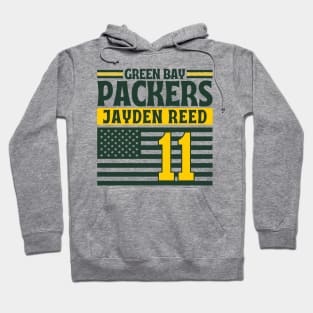 Green Bay Packers Reed 11 American Flag Football Hoodie